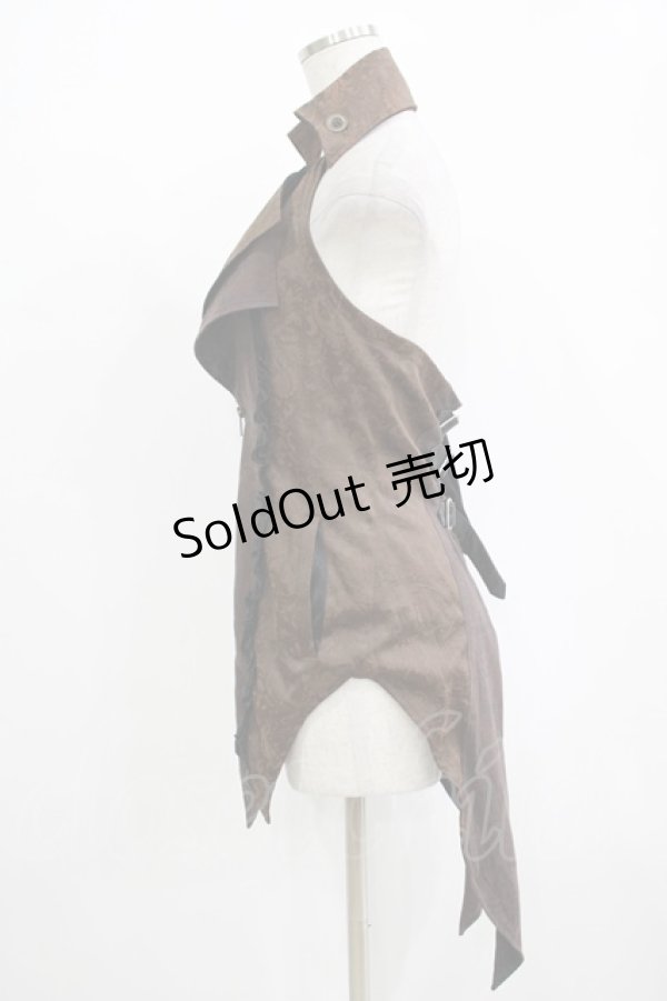 画像2: STEAM / ジャガード切替ホルターベスト  茶 H-25-11-03-035-HN-TO-KB-ZH (2)