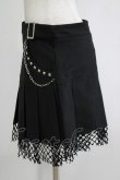 画像2: DARK IN LOVE / Rock girl studded pleated net mini skirt M ブラック H-25-11-03-038-PU-SK-KB-ZH (2)