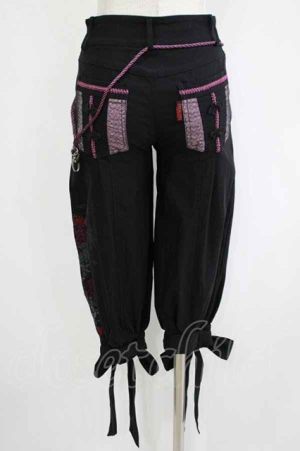 画像3: Ozz oneste / プリント刺繍パンツ  黒×紫 H-25-11-03-040-OO-PA-KB-ZH (3)