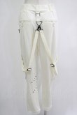 画像3: Ozz conte / リブ切替刺繍パンツ  白 H-25-11-03-043-OO-PA-KB-ZH (3)