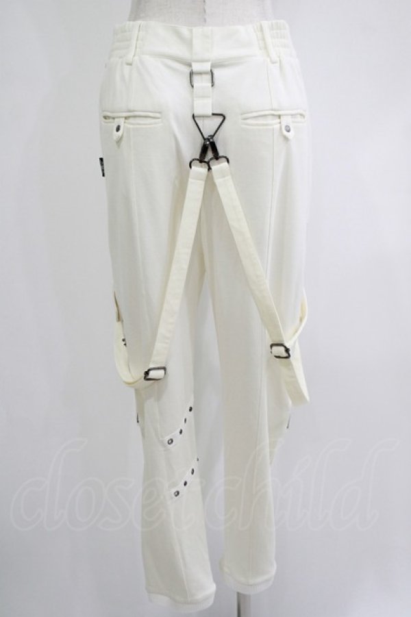 画像3: Ozz conte / リブ切替刺繍パンツ  白 H-25-11-03-043-OO-PA-KB-ZH (3)
