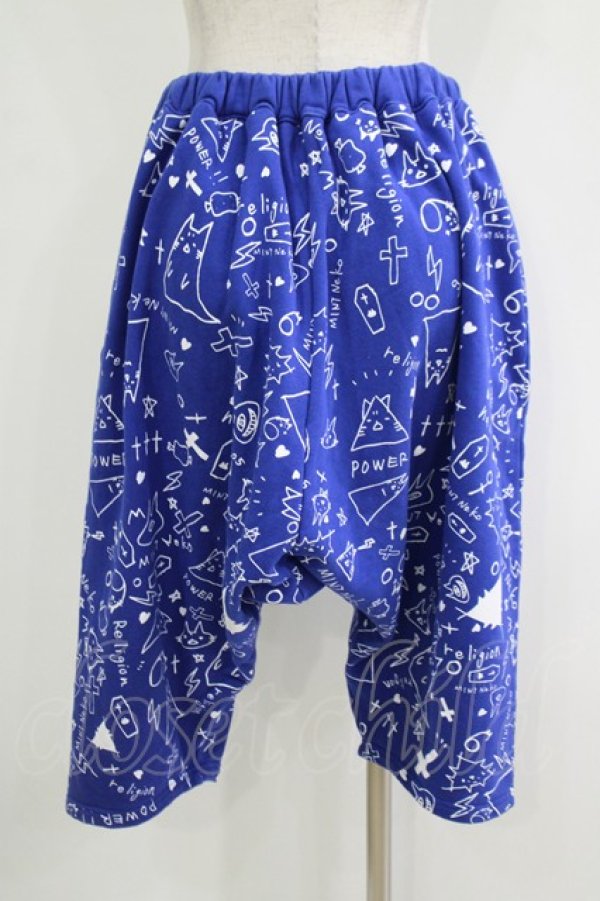 画像3: MINT NeKO / プリントサルエル  ブルー H-25-11-03-045-HN-PA-KB-ZH (3)