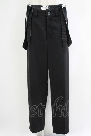 画像: MINT NeKO / サス付センタープレスパンツ  黒 H-25-11-03-046-HN-PA-KB-ZH