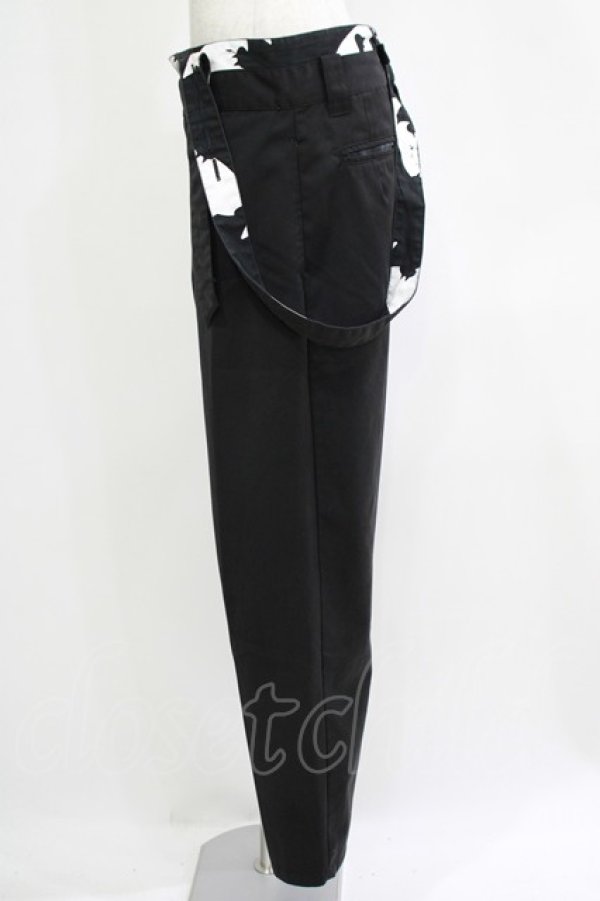 画像2: MINT NeKO / サス付センタープレスパンツ  黒 H-25-11-03-046-HN-PA-KB-ZH (2)