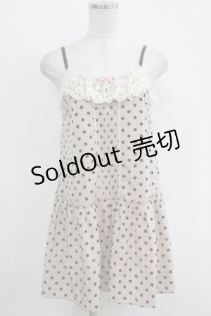 画像: Emily Temple cute / ドットピンタックサロペットパンツ  ピンクベージュ H-25-11-03-047-ET-PA-KB-ZH