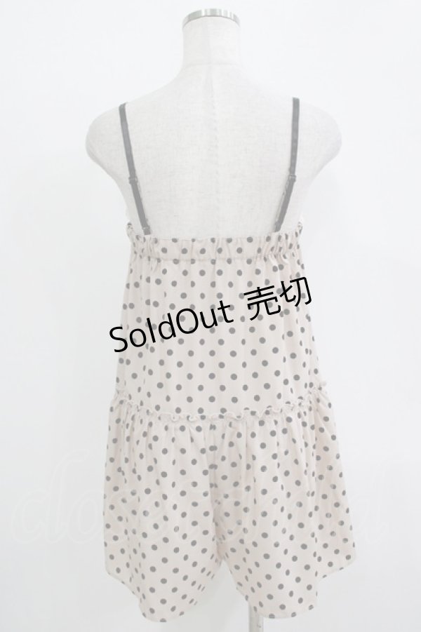 画像3: Emily Temple cute / ドットピンタックサロペットパンツ  ピンクベージュ H-25-11-03-047-ET-PA-KB-ZH (3)