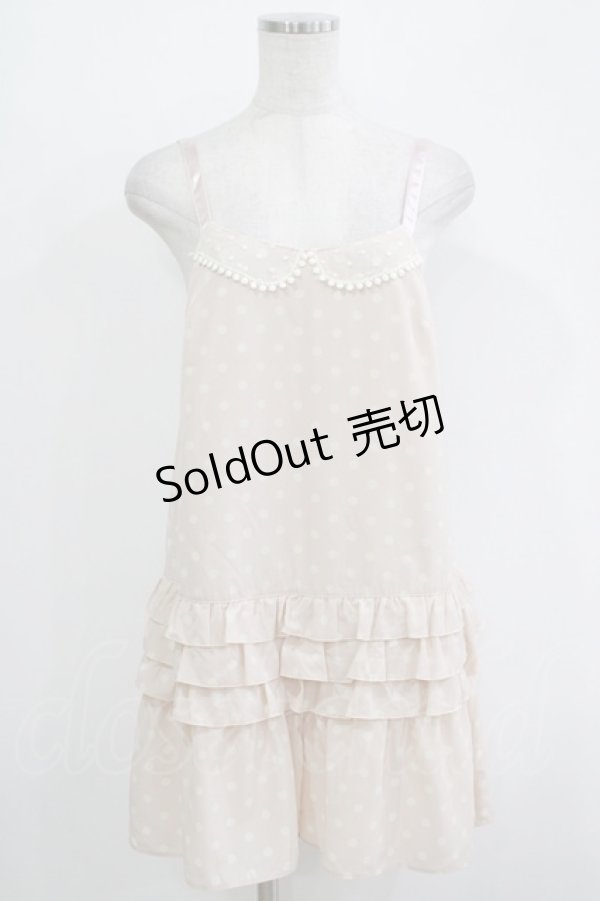 画像1: Emily Temple cute / ドットフリルサロペットパンツ  ピンク H-25-11-03-048-ET-PA-KB-ZH (1)