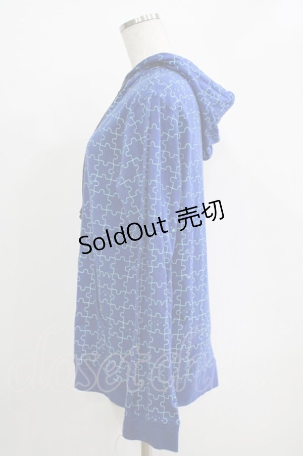 画像2: MINT NeKO / PUZZLE ZIPパーカー  青 H-25-11-03-050-HN-TO-KB-ZH (2)