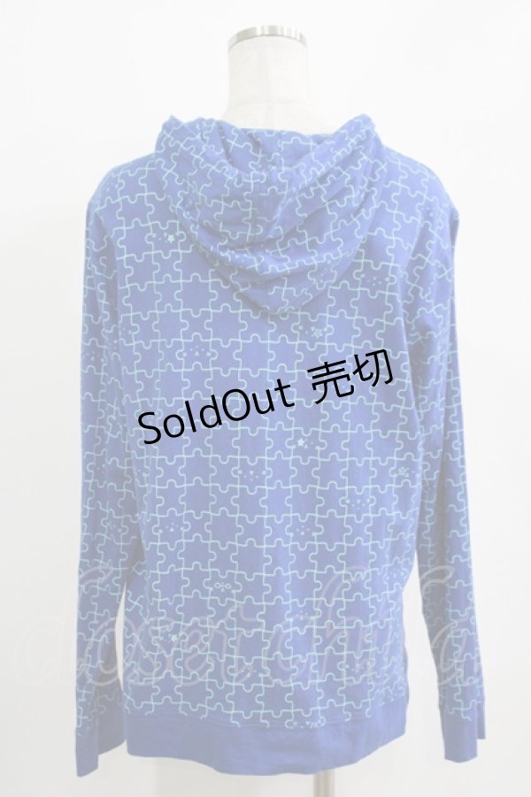 画像3: MINT NeKO / PUZZLE ZIPパーカー  青 H-25-11-03-050-HN-TO-KB-ZH (3)
