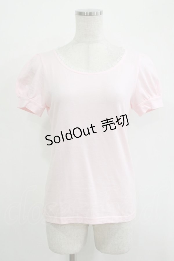 画像1: Emily Temple cute / バックリボンパフカットソー  ピンク H-25-11-03-053-ET-TO-KB-ZH (1)