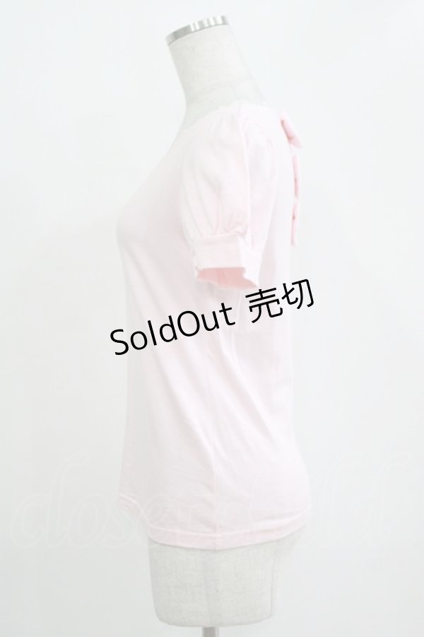 画像2: Emily Temple cute / バックリボンパフカットソー  ピンク H-25-11-03-053-ET-TO-KB-ZH (2)