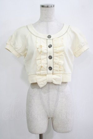 画像: Emily Temple cute / フリルリボンパフカーデ  アイボリー H-25-11-03-057-ET-TO-KB-ZH