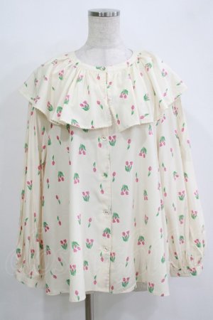 画像: Candy Stripper / CHULIP VOLUME COLLARブラウス F アイボリー H-25-11-03-058-PU-BL-KB-ZH