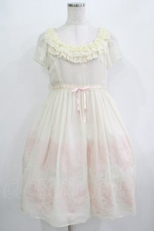 画像: Emily Temple cute / ラメプリントジョーゼットワンピース  オフ×ピンク H-25-11-03-006-ET-OP-KB-ZH