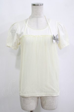 画像: Emily Temple cute / レイヤード風チュール重ねカットソー  オフ H-25-11-03-063-ET-TO-KB-ZH