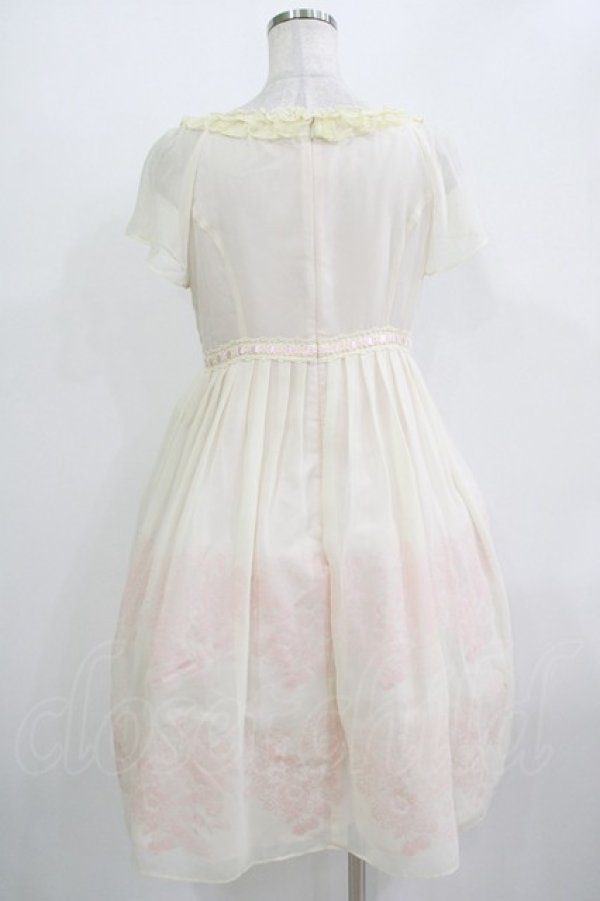 画像3: Emily Temple cute / ラメプリントジョーゼットワンピース  オフ×ピンク H-25-11-03-006-ET-OP-KB-ZH (3)