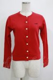 画像1: MILK / パールボタンカーディガン  赤 H-25-11-03-068-ML-TO-KB-ZH (1)