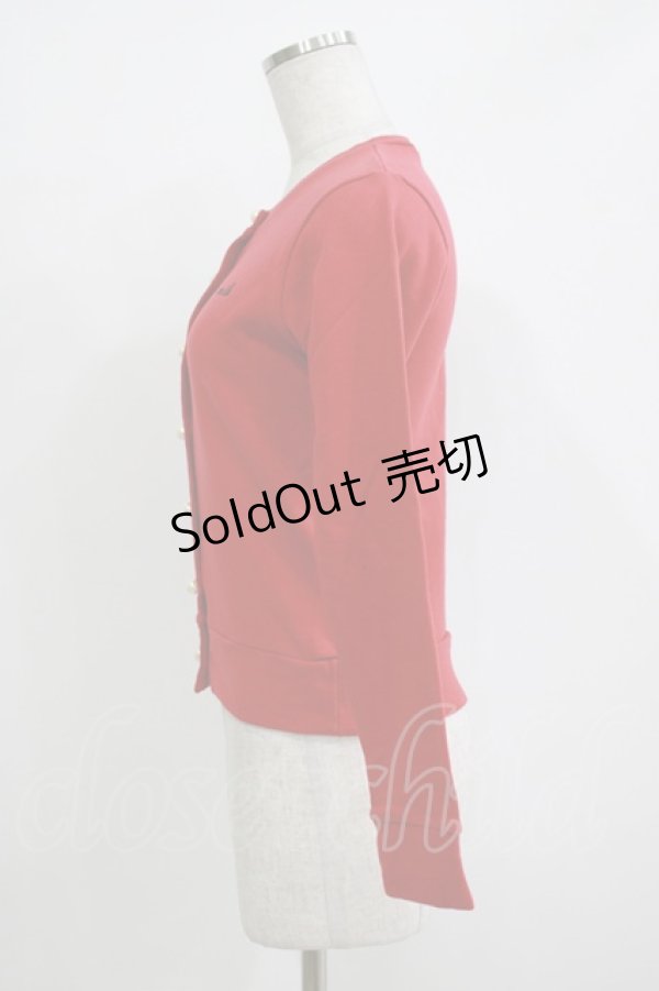 画像2: MILK / パールボタンカーディガン  赤 H-25-11-03-068-ML-TO-KB-ZH (2)