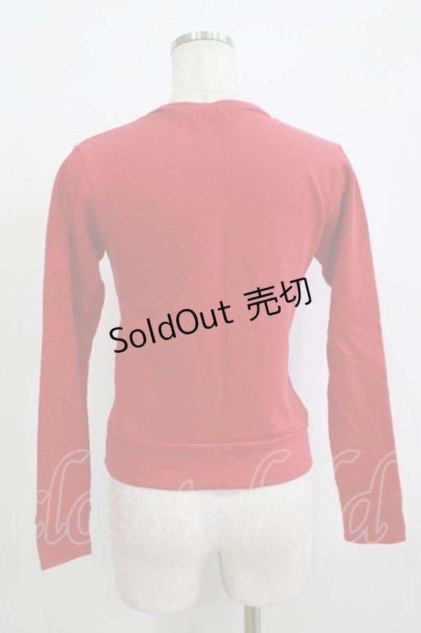 画像3: MILK / パールボタンカーディガン  赤 H-25-11-03-068-ML-TO-KB-ZH (3)