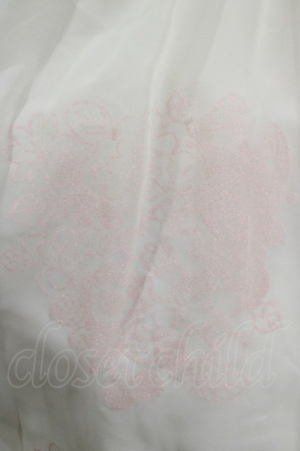 画像4: Emily Temple cute / ラメプリントジョーゼットワンピース  オフ×ピンク H-25-11-03-006-ET-OP-KB-ZH (4)