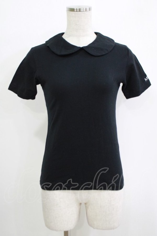 画像1: MILK / 丸衿半袖カットソー  ブラック H-25-11-03-072-ML-TO-KB-ZH (1)