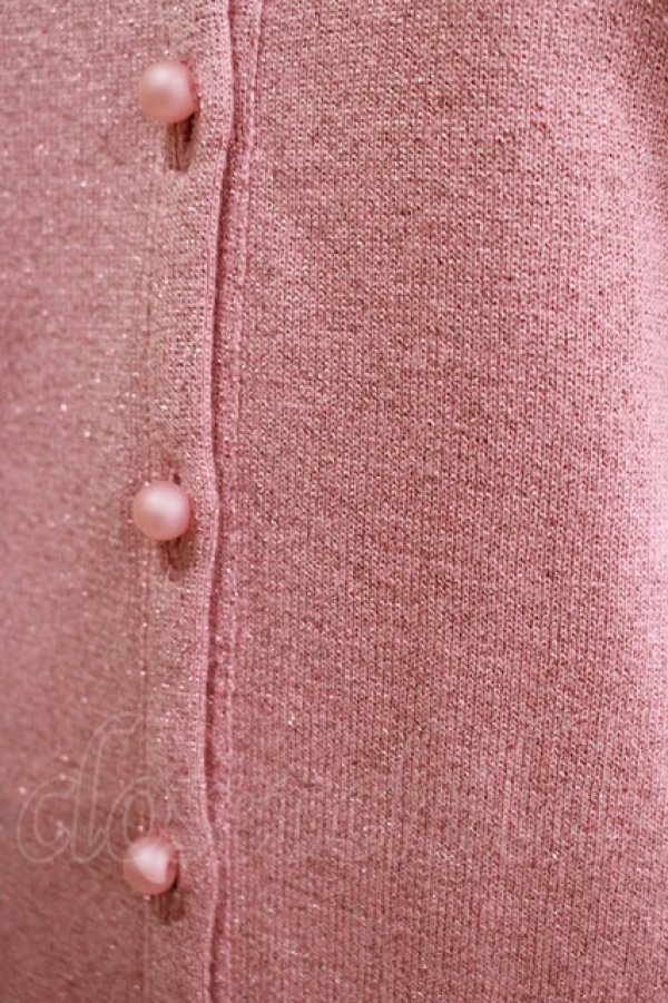 画像4: MILK / ショルダーリボンラメカーディガン  ピンク H-25-11-03-073-ML-TO-KB-ZH (4)