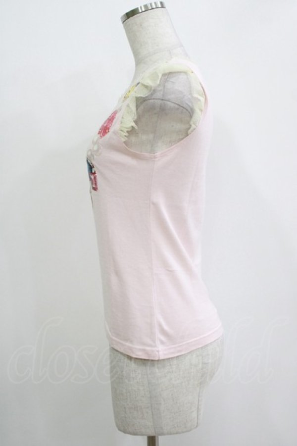 画像2: Emily Temple cute / パールジュエリーチュールフリルタンク  ピンク H-25-11-03-076-ET-TO-KB-ZT369 (2)