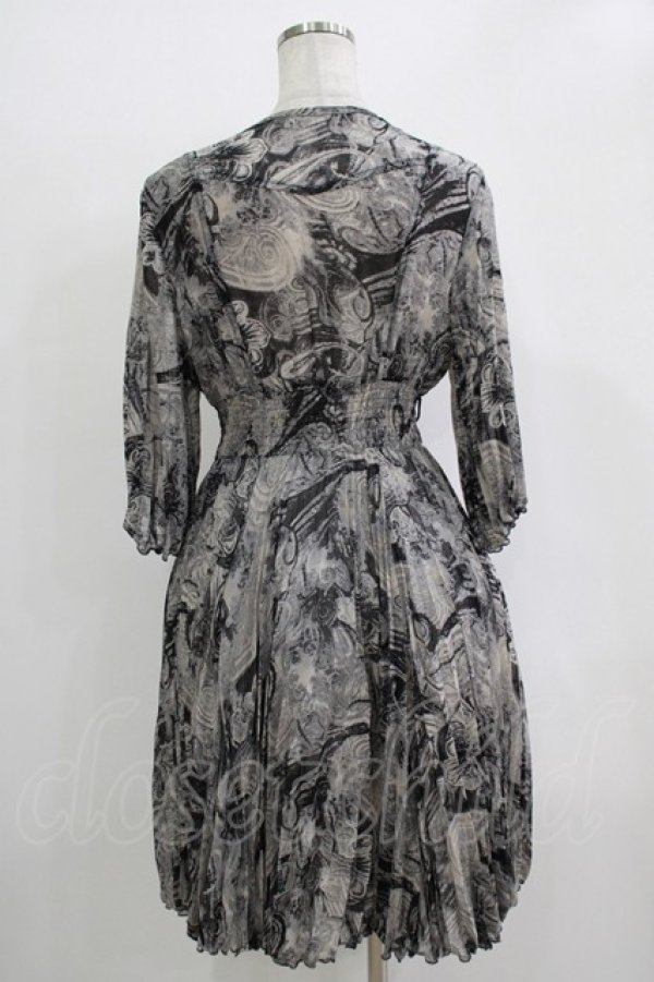 画像3: Rozen Kavalier / 総柄プリーツワンピース  グレー H-25-11-03-015-OO-OP-KB-ZH (3)