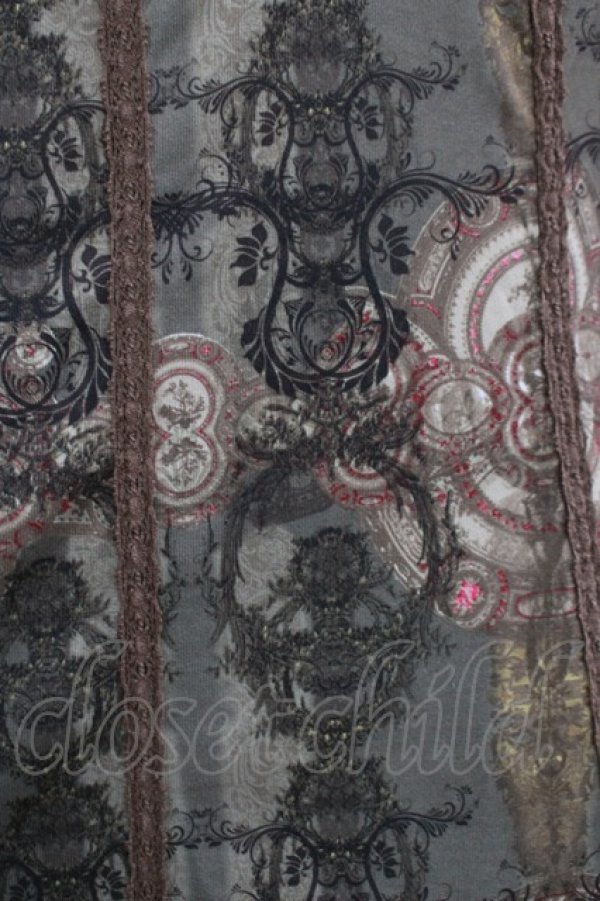 画像4: OZZ ANGELO / ヨーク切替総柄ワンピース  カーキ H-25-11-03-016-OO-OP-KB-ZH (4)