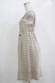 画像2: Emily Temple cute / ラメボーダーノースリーブワンピース  ベージュ H-25-11-03-017-ET-OP-KB-ZH (2)