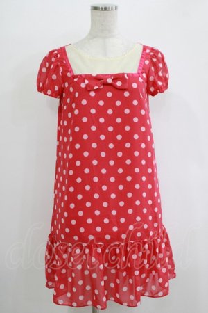 画像: Emily Temple cute / ヨーク切替水玉ジョーゼットワンピース  ピンク H-25-11-03-018-ET-OP-KB-ZH