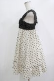 画像2: Emily Temple cute / リボンフロッキー水玉フリルノースリーブワンピース  アイボリー×ブラック H-25-11-03-023-ET-OP-KB-ZH (2)