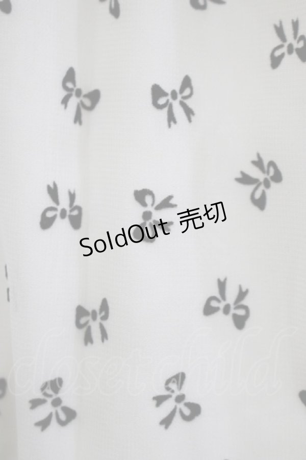 画像4: Emily Temple cute / リボンフロッキー水玉フリルノースリーブワンピース  アイボリー×ブラック H-25-11-03-023-ET-OP-KB-ZH (4)