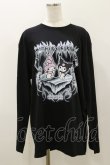 画像1: QOOZA / マイメロディ＆クロミコラボ L/S TEE  ブラック H-25-11-04-055-PU-TO-KB-ZH (1)