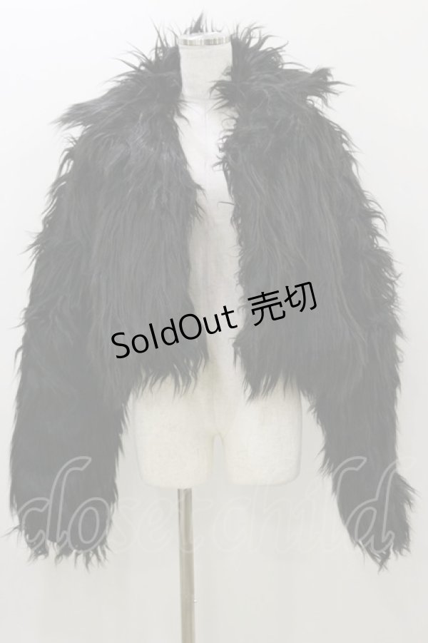 画像1: PUNK RAVE / Wolverine faux fur jacket XL-2XL ブラック H-25-11-04-060-PU-JA-KB-ZH (1)