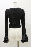 画像2: DARK IN LOVE / Gothic luxe lace see-through belly sexy top M ブラック H-25-11-04-066-PU-TO-KB-ZH (2)