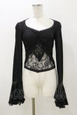 画像1: DARK IN LOVE / Gothic luxe lace see-through belly sexy top M ブラック H-25-11-04-067-PU-TO-KB-ZH (1)