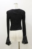 画像2: DARK IN LOVE / Gothic luxe lace see-through belly sexy top M ブラック H-25-11-04-067-PU-TO-KB-ZH (2)