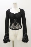 画像1: DARK IN LOVE / Gothic luxe lace see-through belly sexy top M ブラック H-25-11-04-068-PU-TO-KB-ZH (1)