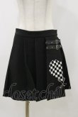 画像1: DARK IN LOVE / Punk black white check heart pleated skirt M ブラック H-25-11-04-071-PU-SK-KB-ZH (1)
