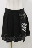 画像1: DARK IN LOVE / Punk black white check heart pleated skirt M ブラック H-25-11-04-072-PU-SK-KB-ZH (1)