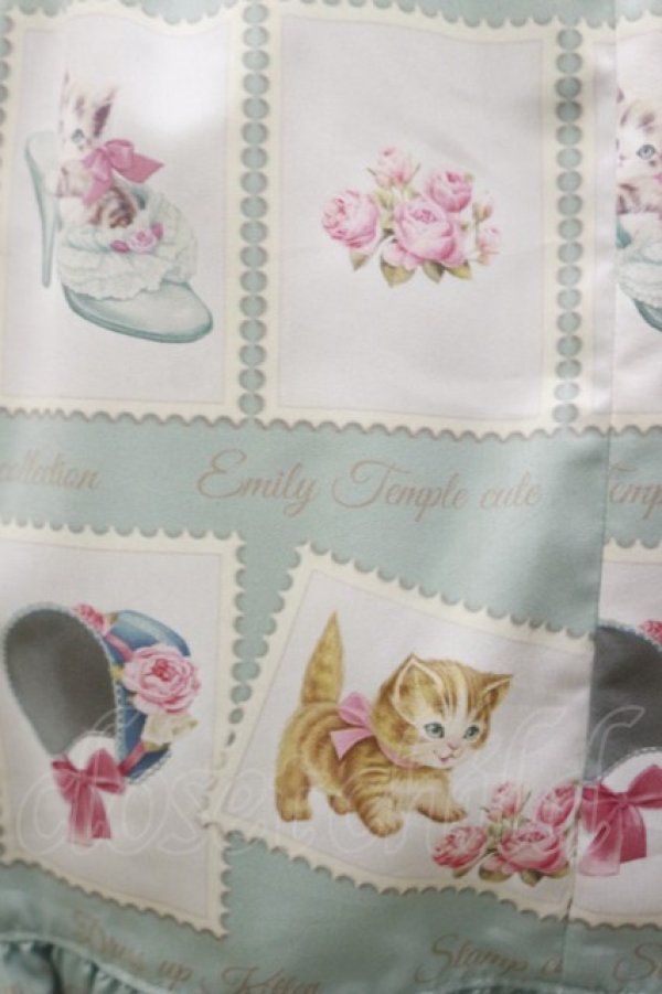 画像4: Emily Temple cute / Kitten Stamp Collectionロングワンピース  ミント H-25-11-04-074-ET-OP-KB-ZH (4)
