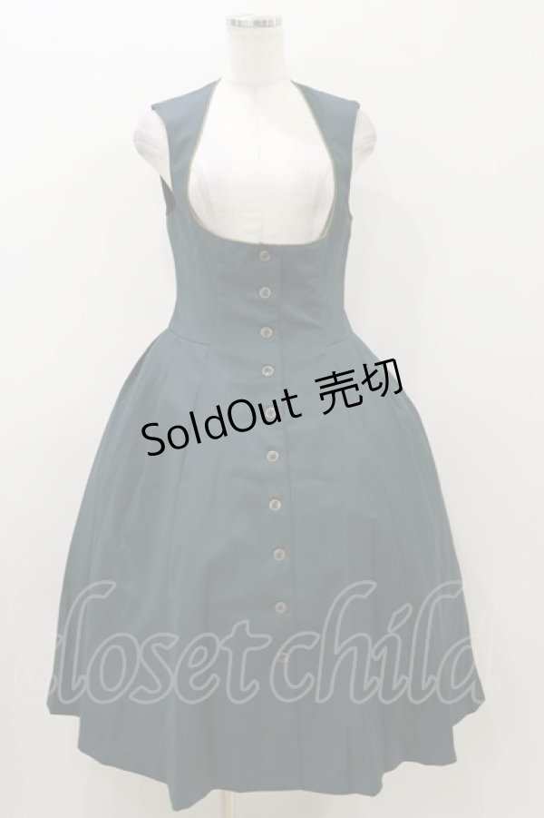 画像1: Sheglit / "Lancelot"ジャンパースカート  ダークグリーン H-25-11-04-076-EL-OP-KB-ZH (1)