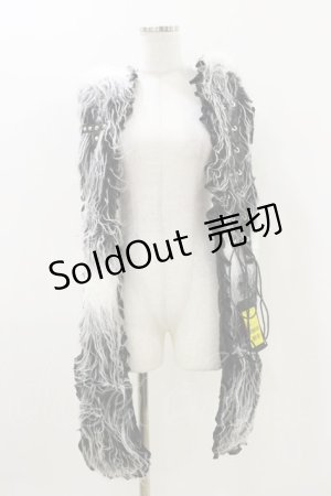 画像: PUNK RAVE / YETI HOOD SCARFフード付きマフラー  黒×白 H-25-11-04-007-PU-ZA-KB-ZH