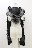 画像2: PUNK RAVE / YETI HOOD SCARFフード付きマフラー  黒×白 H-25-11-04-007-PU-ZA-KB-ZH (2)