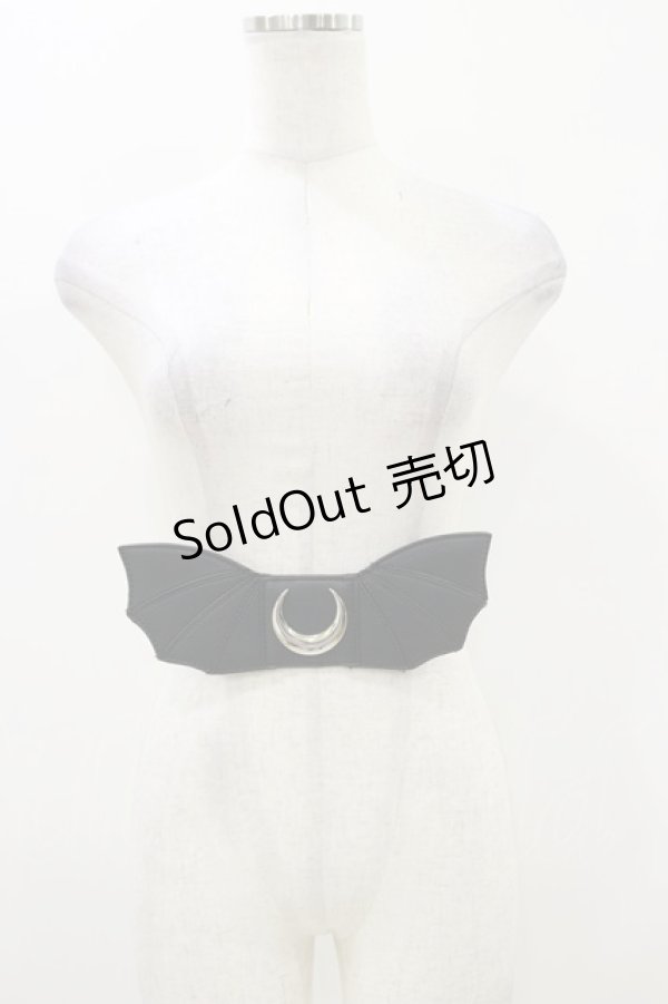 画像1: Restyle / MOON BAT WINGS BELT S ブラック H-25-11-04-020-GO-ZA-KB-ZH (1)