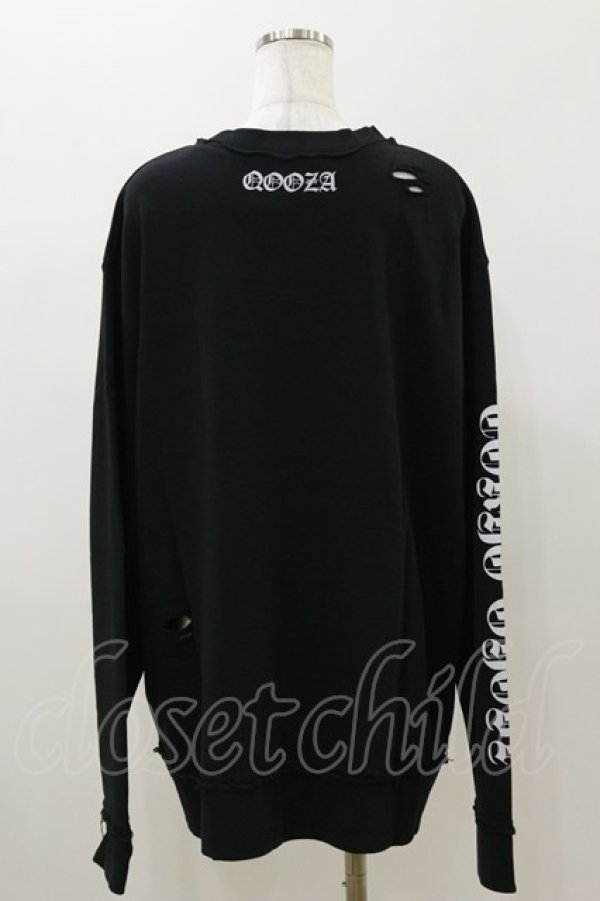 画像2: QOOZA / 東京喰種×QOOZA金木研 ダメージスウェット  ブラック H-25-11-04-038-PU-TO-KB-ZH (2)