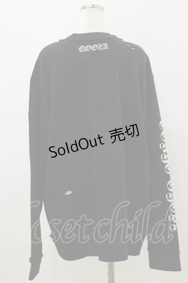 画像2: QOOZA / 東京喰種×QOOZA金木研 ダメージスウェット  ブラック H-25-11-04-039-PU-TO-KB-ZH (2)