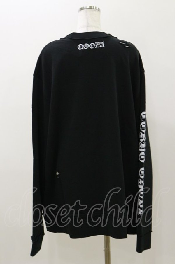 画像2: QOOZA / 東京喰種×QOOZA金木研 ダメージスウェット  ブラック H-25-11-04-041-PU-TO-KB-ZH (2)