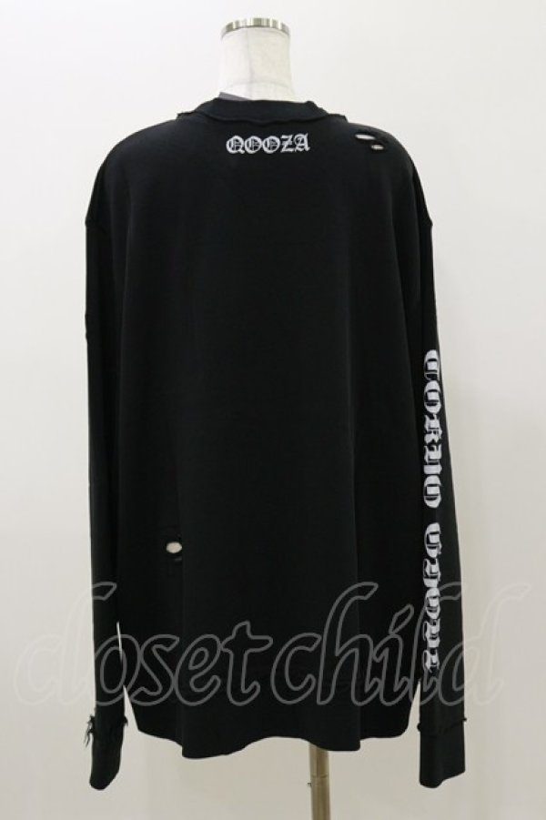 画像2: QOOZA / 東京喰種×QOOZA金木研 ダメージスウェット  ブラック H-25-11-04-043-PU-TO-KB-ZH (2)